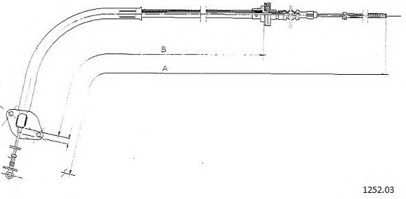 CABOR 1252.03 Clutch Cable